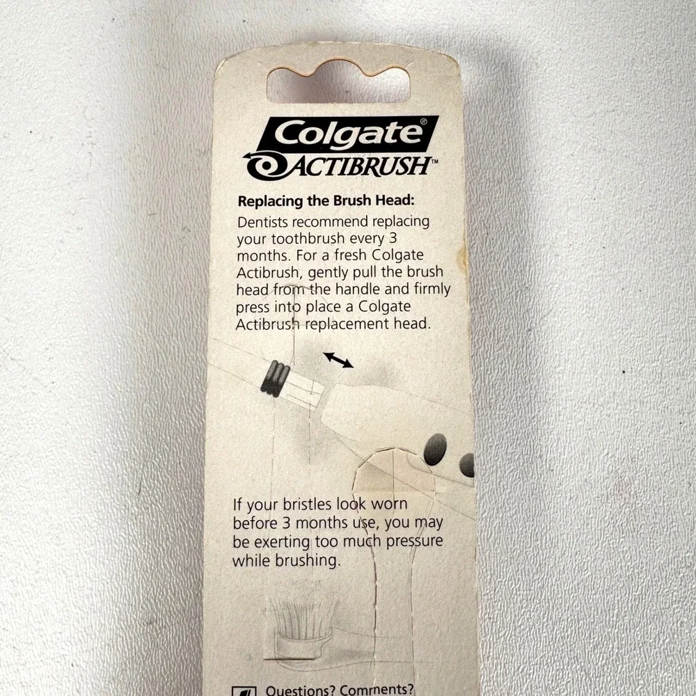 Colgate Actibrush Replacement Heads 2 Count Battery Powered Toothbrush New